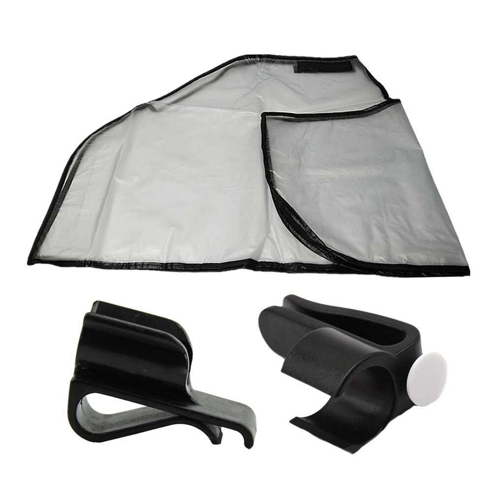 Waterproof Golf Club Travel Bag Rain Cover Raincoat & 2pcs Bag Clubs Clips