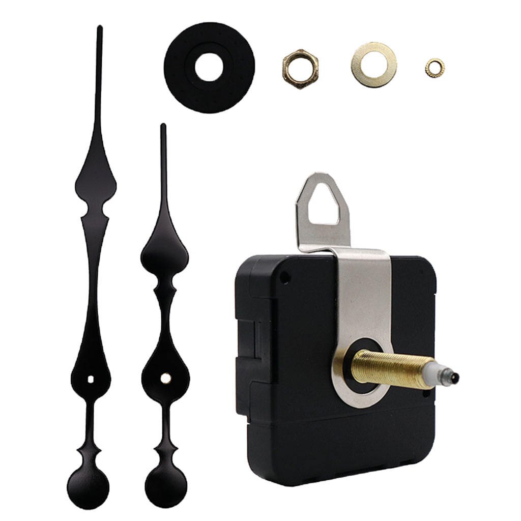 Quartz DIY Wall Clock Movement Wall Mounted Clock Movement Mechanism Silent Sweep Quartz with 2 Long Hands Kit