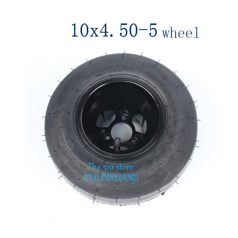 5 Inch Trike Drift Fietsen Go Kart Atv Utv Buggy Voorwiel 10x4.50-5 Vacuüm Band Tubeless Band Aluminium Wielnaaf Velg Kits