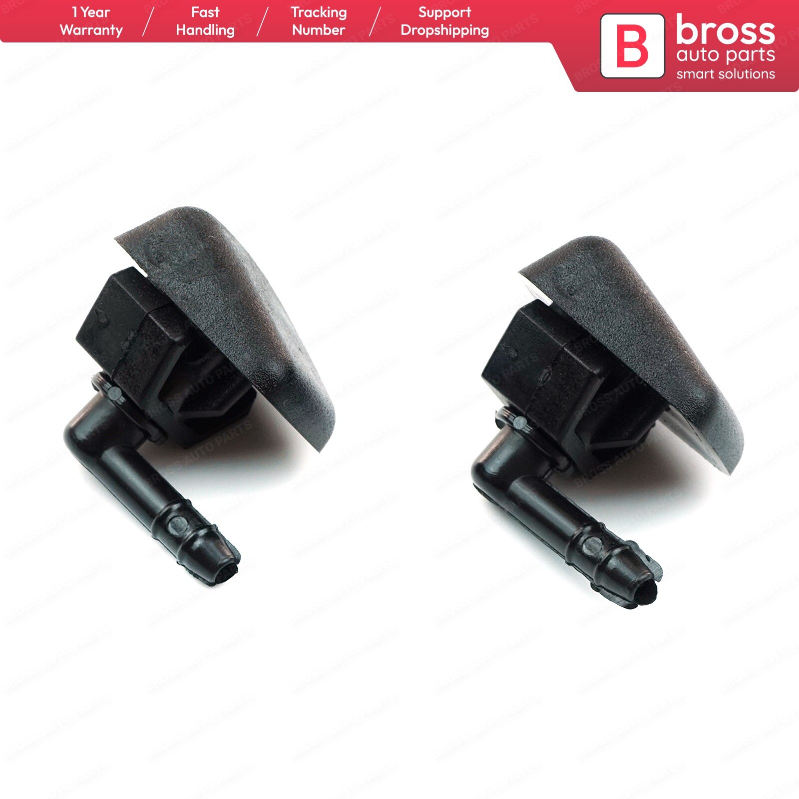 BSP532 2 Stuks Voorruit Water Washer Spray Jets 735277664 Voor Doblo Palio Ducato Punto Panda Bravo Marea Boxer Relais