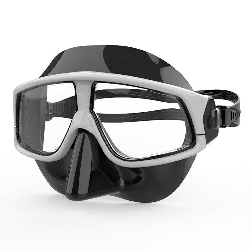 Anti-Fog Duikbril Snorkelen Gratis Duiken Zwemmen Volwassen Siliconen Goggle Masker Voor Gezicht Vrouwen Mannen: WHITE