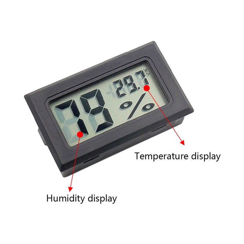 Mini digital lcd indendørs praktisk temperatursensor fugtighedsmåler termometer hygrometer bærbar måler 1pc