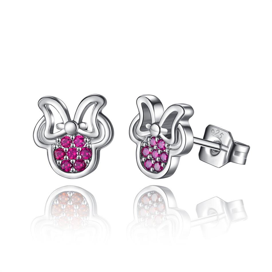 ELESHE-pendientes de plata de ley 925 para mujer y niña, joyería con broche de insecto, abeja, Animal, perro y gato,: YE2236