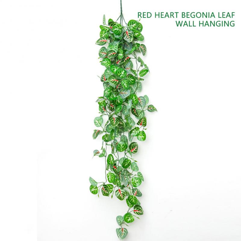 Simulation Green Plant Vine Green Radish Home Decoration Vine Leaves Chlorophytum Wall Hanging Eucalyptus Rattan Hanging Plant: A07