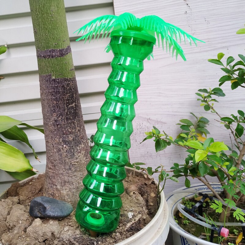 Sistema de riego por goteo automático de coco, dispositivo de riego automático con punta para plantas de jardín y flores de interior: larger green