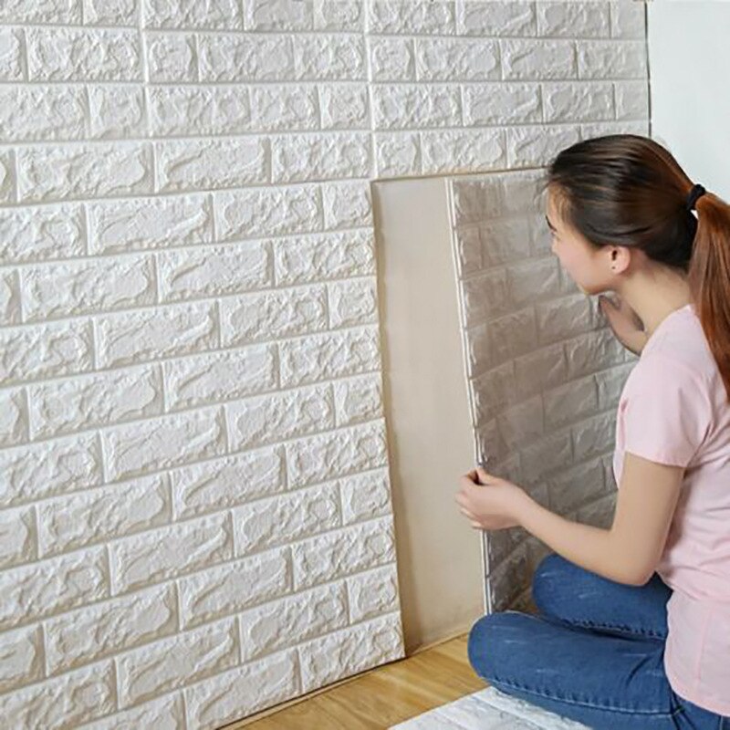 5/10 stk miljø 3d tapet sten mursten væg klistermærke panel øko skum væg mærkat covers gør det selvklæbende indretning