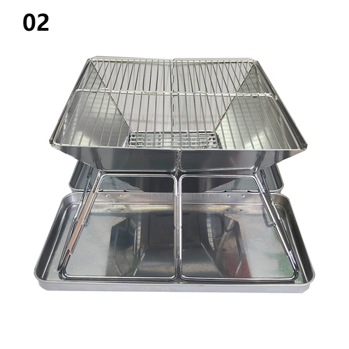 Camping Houtkachel Vuurkorf Camping Vuur Houtkachel Draagbare Vouwen Wandeling Barbecue Bbq Houtskool Grill Stand: Rood
