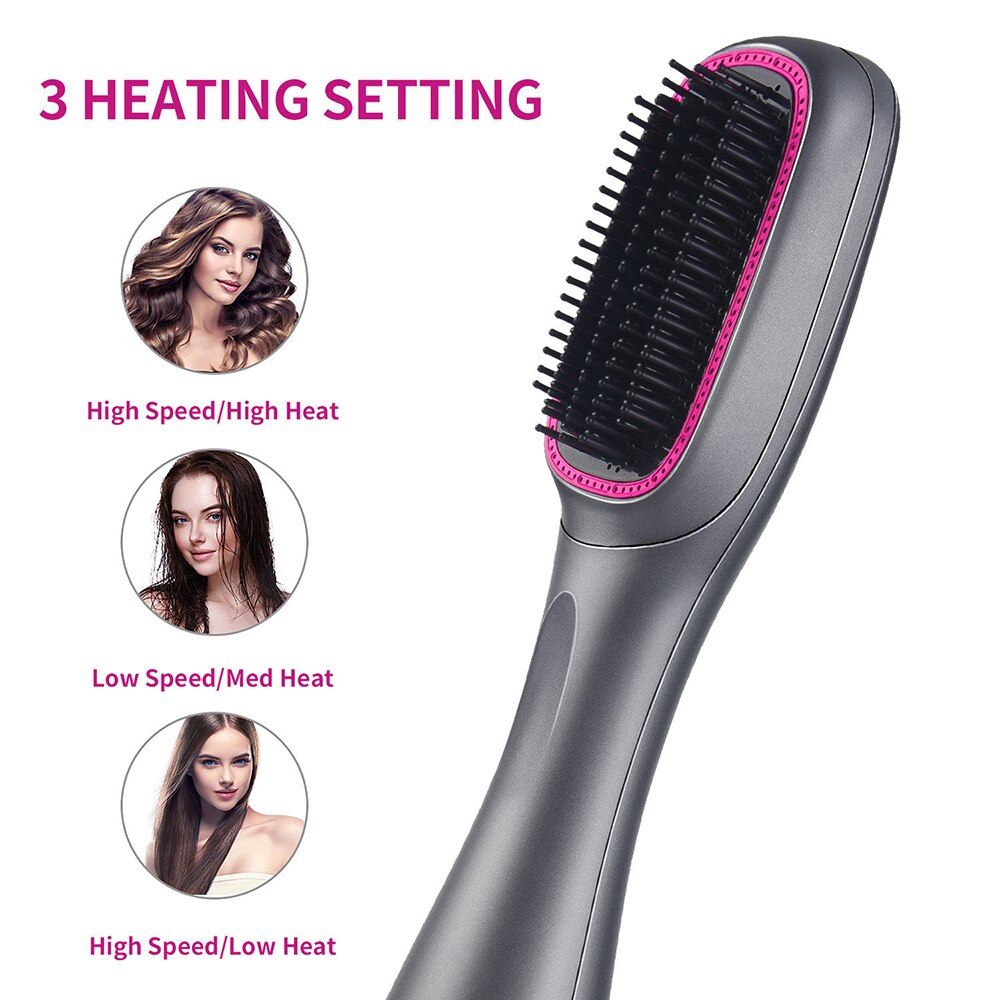 Ceramic Hair Dryer Blow Dryer Comb Multifunctional Air Styler Brush Blow Drier Hair Blower Brush Ionic Straightening Brush