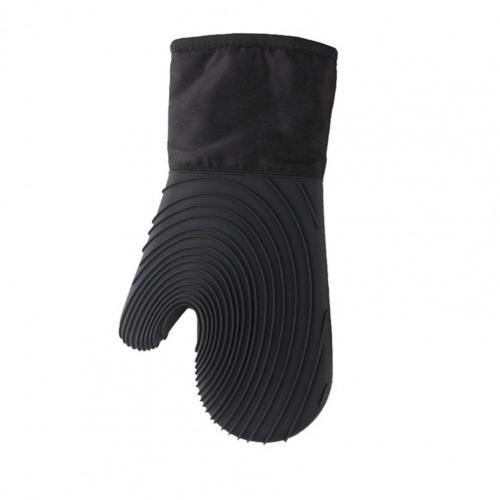 Gant de alimentaire, bonne Performance d'isolation, gants de cuisson flexibles en Silicone pour la cuisine à domicile, fournitures de pâtisserie, 1 pièce: Black