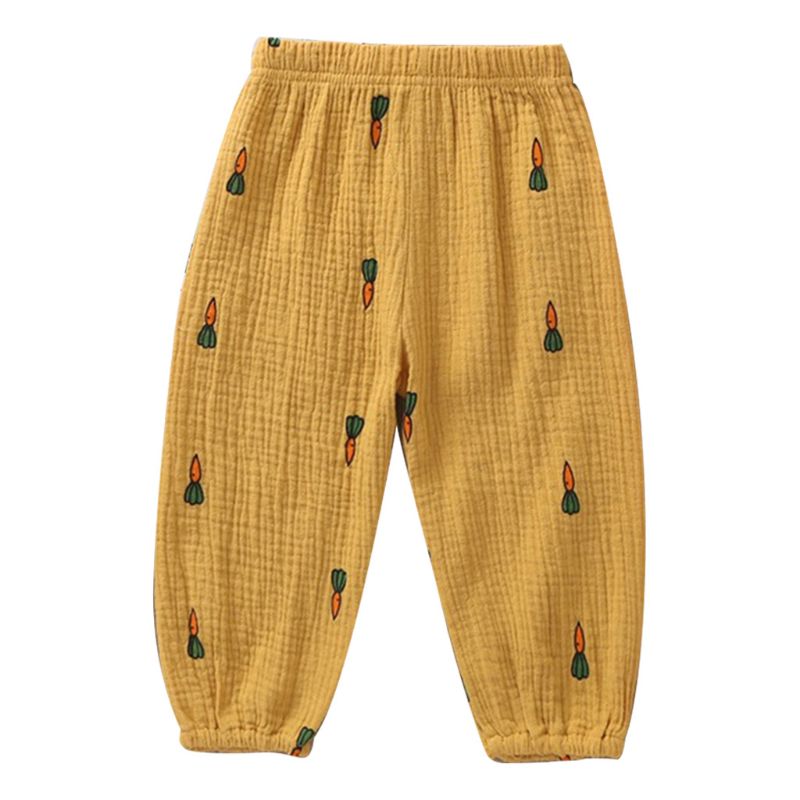 Children Anti-mosquito Long Pants Boy Girl Cotton Loose Trouser Infant Toddler Casual Bloomer Lantern Clothing: 2 / 80 Yards