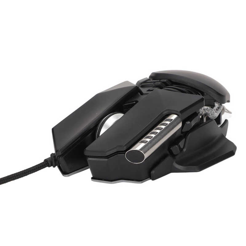 Mechanical Mouse 12800 DPI 6D Button Ergonomic Retractable Adjustment RGB Wired USB Gaming Mouse for Desktop PC Laptop