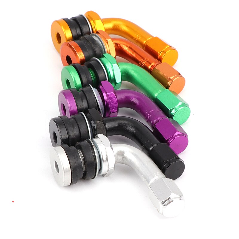 1 Pcs Alloy Rubber Straight valve/bend valve Tubeless Tyre Bicycle Auto Parts Tire Valve Accessories 5 colors