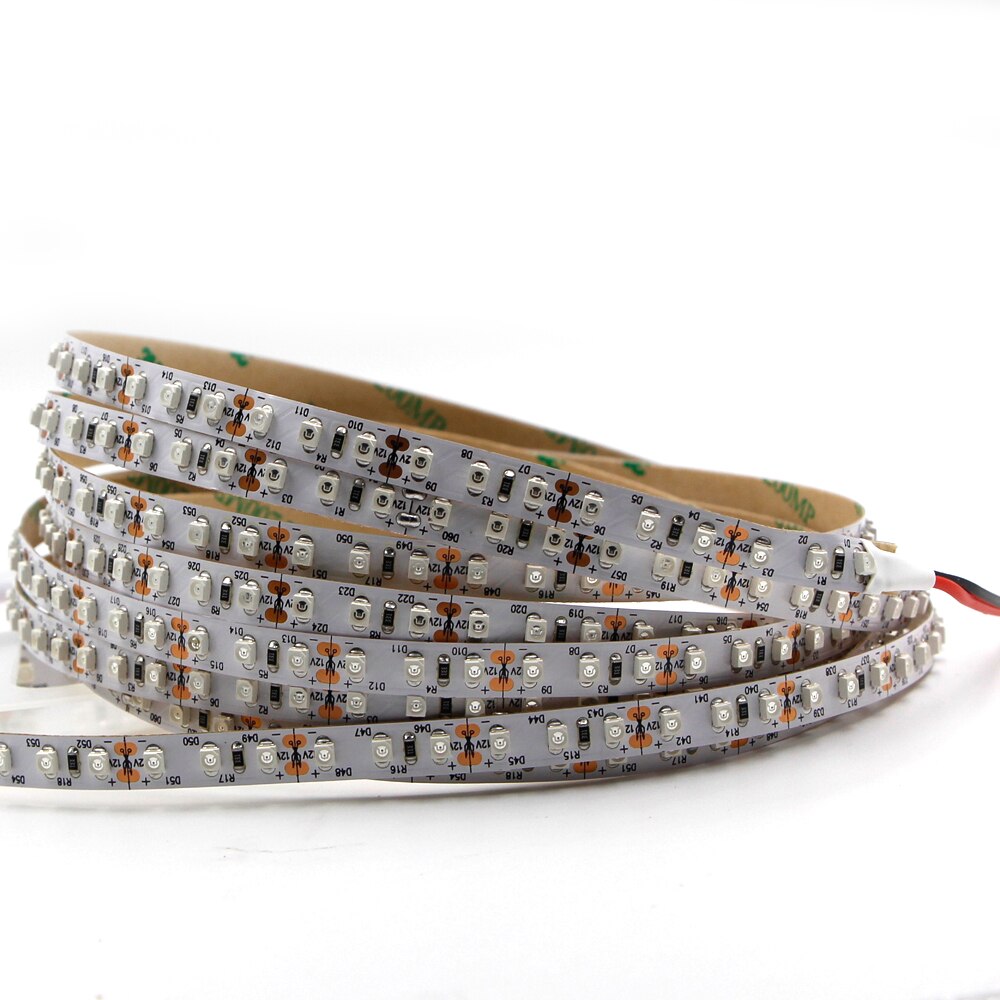 1 m 5 m led strip licht 600nm True Oranje geen Amber Geel waterdichte 3528 SMD 60 leds/m 120 leds/m kerst string tape lamp DC 12 v