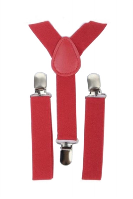 Boys Suspenders White Elastic Y-Back Clip On Braces Young Land main image 0