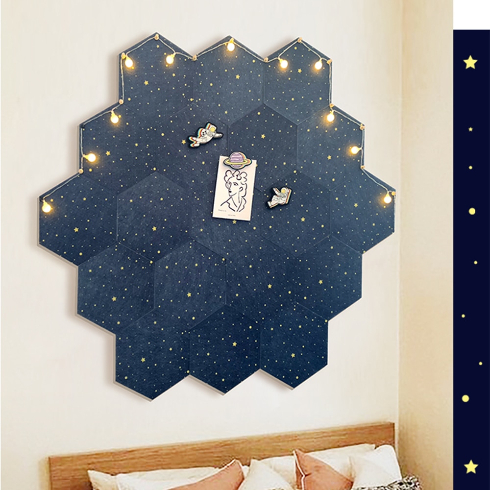 6 Pcs Vilt Prikbord Foto Thuis Wanddecoratie Planning Agenda Board Star Print Decor Kurk Boord voor Living kamer