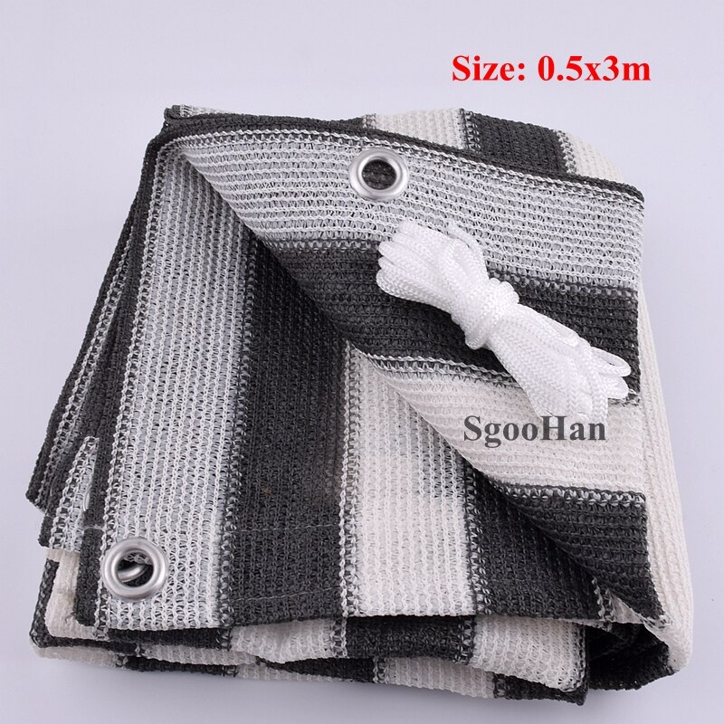 Gray-White Sun Shading Net Garden Succulent Plant Sunblock Anti-UV HDPE Sunshade Net Swimming Pool Cover Sun Shade Net Cloth: 0.5x3m