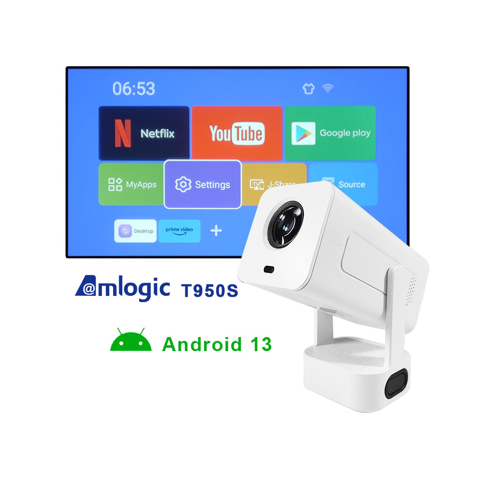 Outdoor Portable Projector 720P XP360A，WiFi 6 & BT 5.4，180° Rotation，3W Speaker for Camping Movie Night​