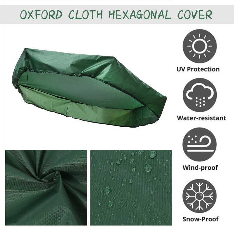 210d Oxford Cloth Hexagonal Sand Pit Cover Dust-proof Waterproof Bunker Outdoor Garden Children Toy Sandpit Pool Sandbox Cover