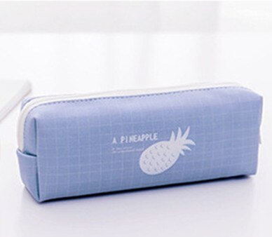 Schattige fruitserie etui student schoolbenodigdheden schrijfwaren tas cartoon pennenzak jongens en meisjes schattige pennendoos: Ananas-a