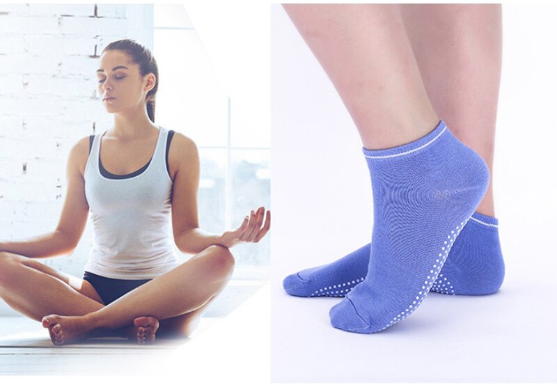 Yogasokken dames snel drogende fitness gymsokken antislip bootslippers pilates workout comfort ademende balletsokken