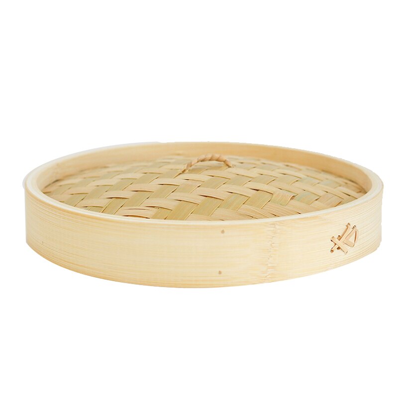 Vaporera de bambú de 12 pulgadas, tradicional de la cesta, cocina de alimentos, ideal para albóndigas, verduras, pollo, arroz al vapor-Natural