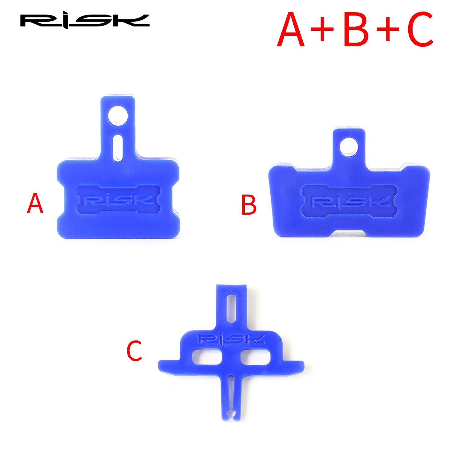 RISK Bike Hydraulic Disc Brake Bleed Spacer Piston Retainer Brake Caliper Pad Spacer Washer Insert Tool Spreader RL233: A and B and C