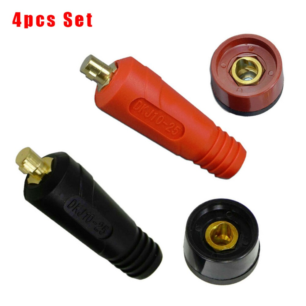 4pcs TIG Welding Accessory Cable Panel Connector Socket DKJ10-25 & DKZ10-25 Connector Hand Tools Power Tool