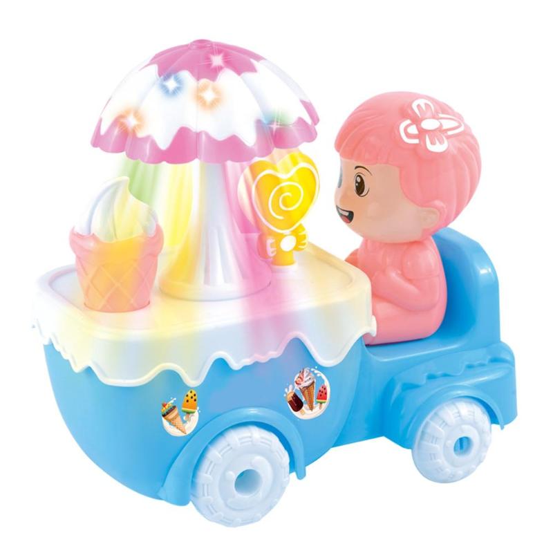 Mini helado dulce Casa de coche con batería niña niño chico juguete: Rosa