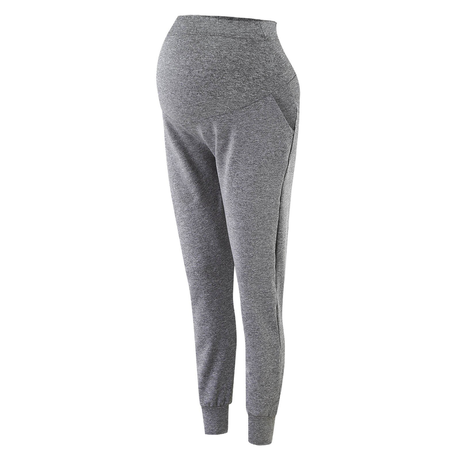 Mutterschaft frauen Einfarbig Casual Hosen Stretchy Komfortable Lounge Hosen Schwangerschaft Workout Laufhose mit Elastische Taille