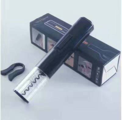 Electric Wine Grape Wine Bottle Opener Corkscrew Automatic Wine Bottle Opener Kit Cordless With Foil Cutter Bar Wine Tools: Black