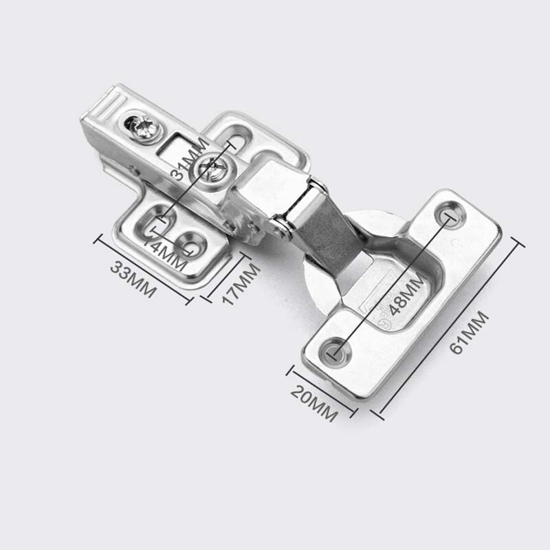 Half Overlay Stainless Steel Damping Hinges Hydraulic Hinge Buffer Cabinet Cupboard Door Hinges Furniture Hardware