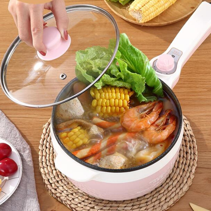 2L Mini Rice Cooker Non-stick Cooking Pot Portable Electric Cooker MultiCookers With Steamer Kitchen Cooker Tools