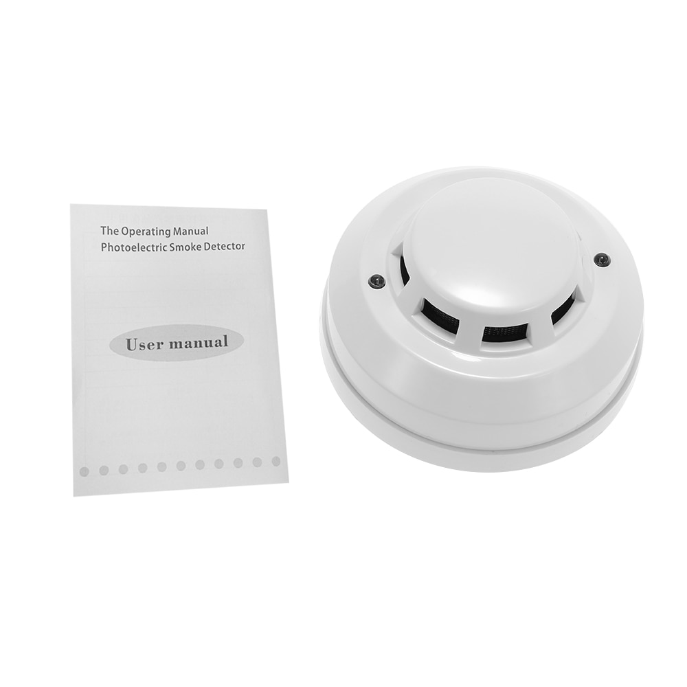 Wired Photoelectric Smoke Detector High Sensitive Smoke Alarm Sensor Fire Alert Protection Anti Burning Connect to Wired Zone