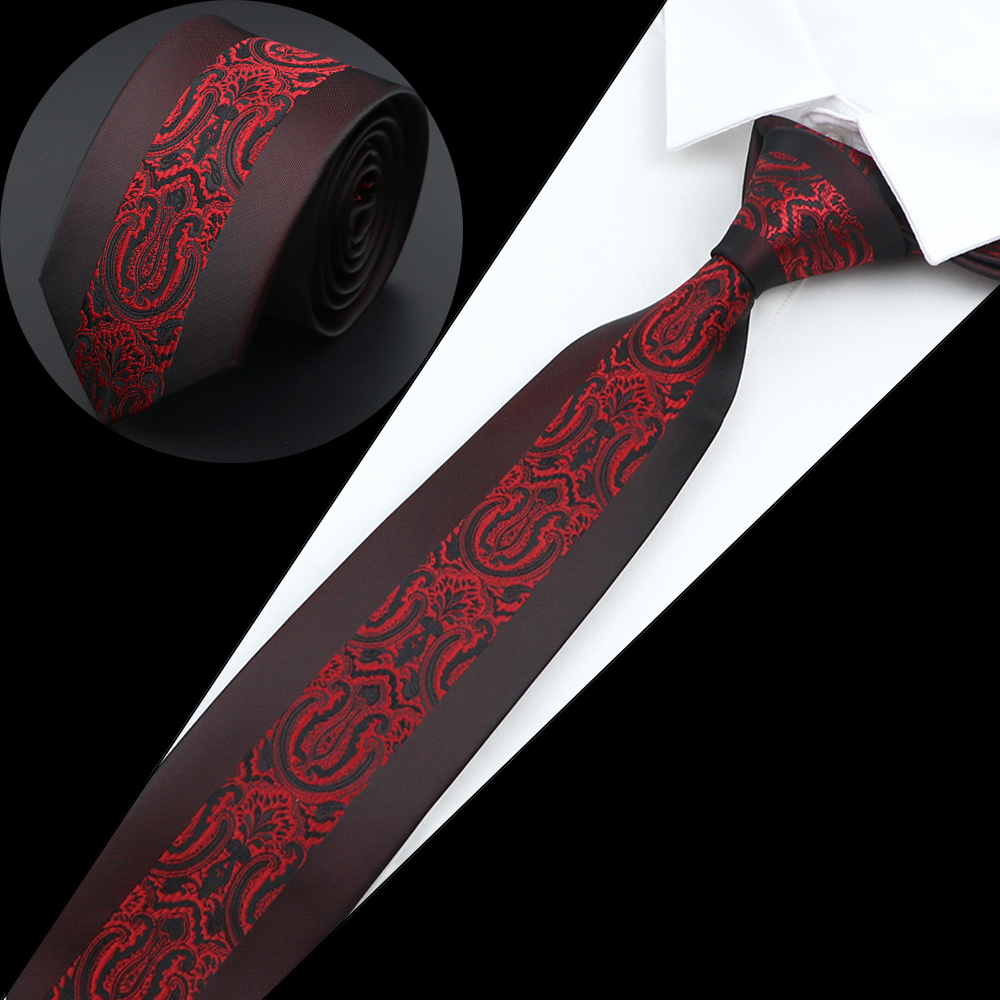 Nuova cravatta di lusso moda uomo cravatta in tessuto jacquard magro sottile 6 cm rosso marrone floreale cravatta festa banchetto camicia accessorio regalo: bianca