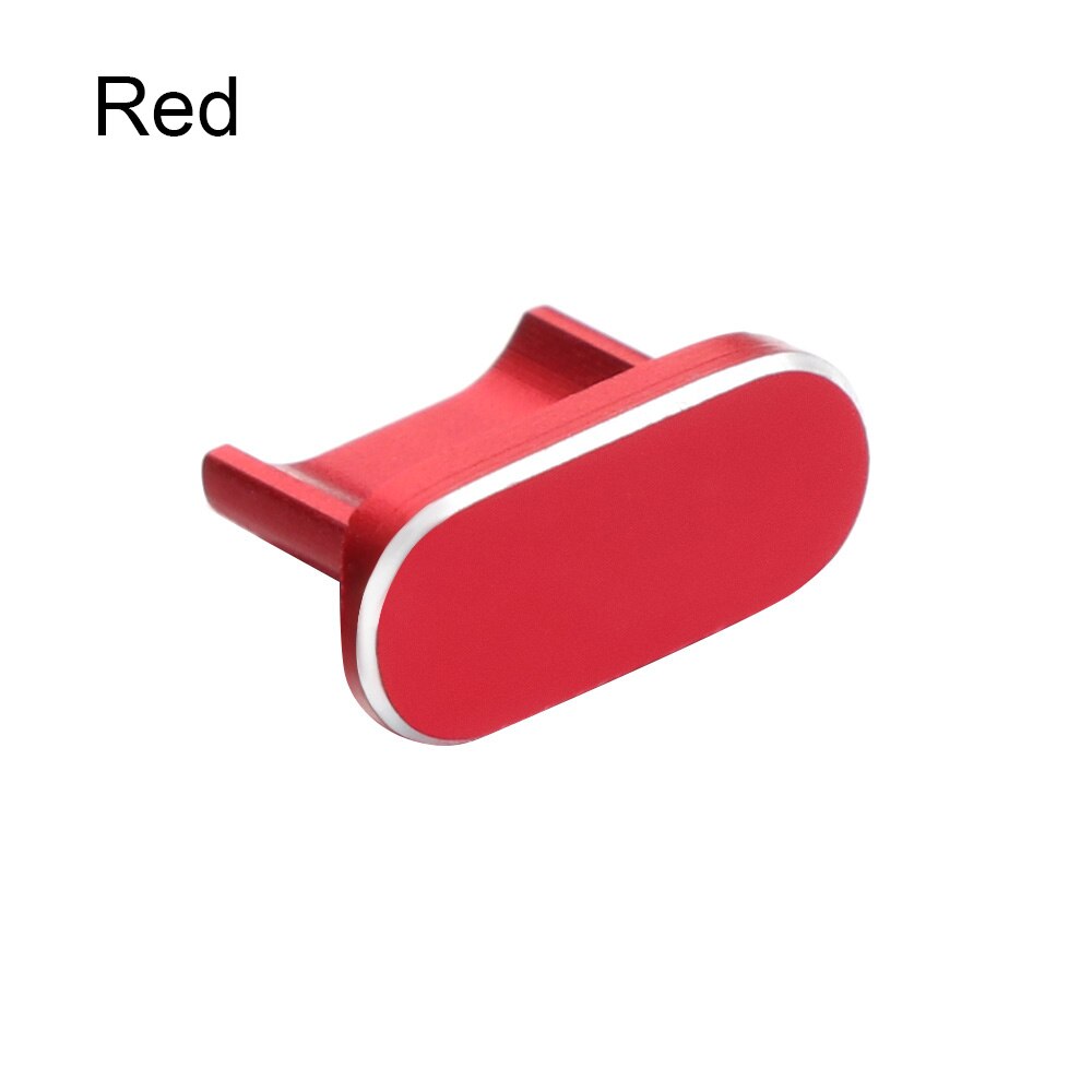 Micro Charger Port Cover Aluminium Alloy Dust Plug Cap Micro Female Jack Interface Universal Micro Dustproof Stopper: red