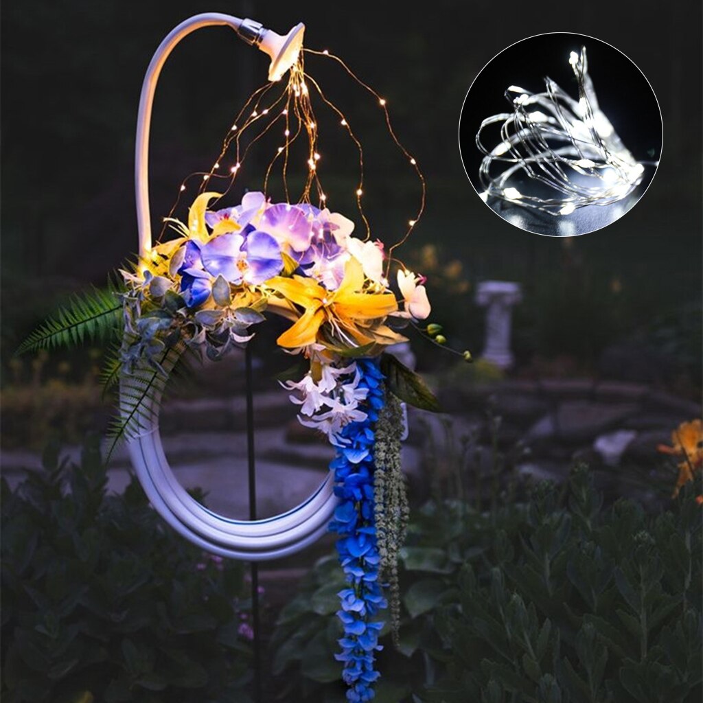 Art Tuinslang Krans Nachtlampje, Waterdicht Ster Douche Gazon Lamp, Waterval Outdoor Party Wedding Decor