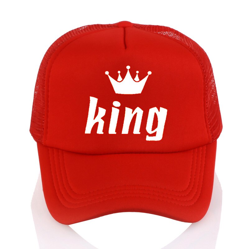 king queen cap crown Print baseball Caps Men Women Summer Visor Snapback Hat White Black Lover Trucker bone: YELLOW