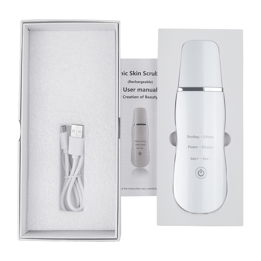 Skin Scrubber Ultrasonic Deep Face Cleaning Machine Blackhead Pore Cleaner Wrinkle Removal Facial Cleaner Peeling Tools