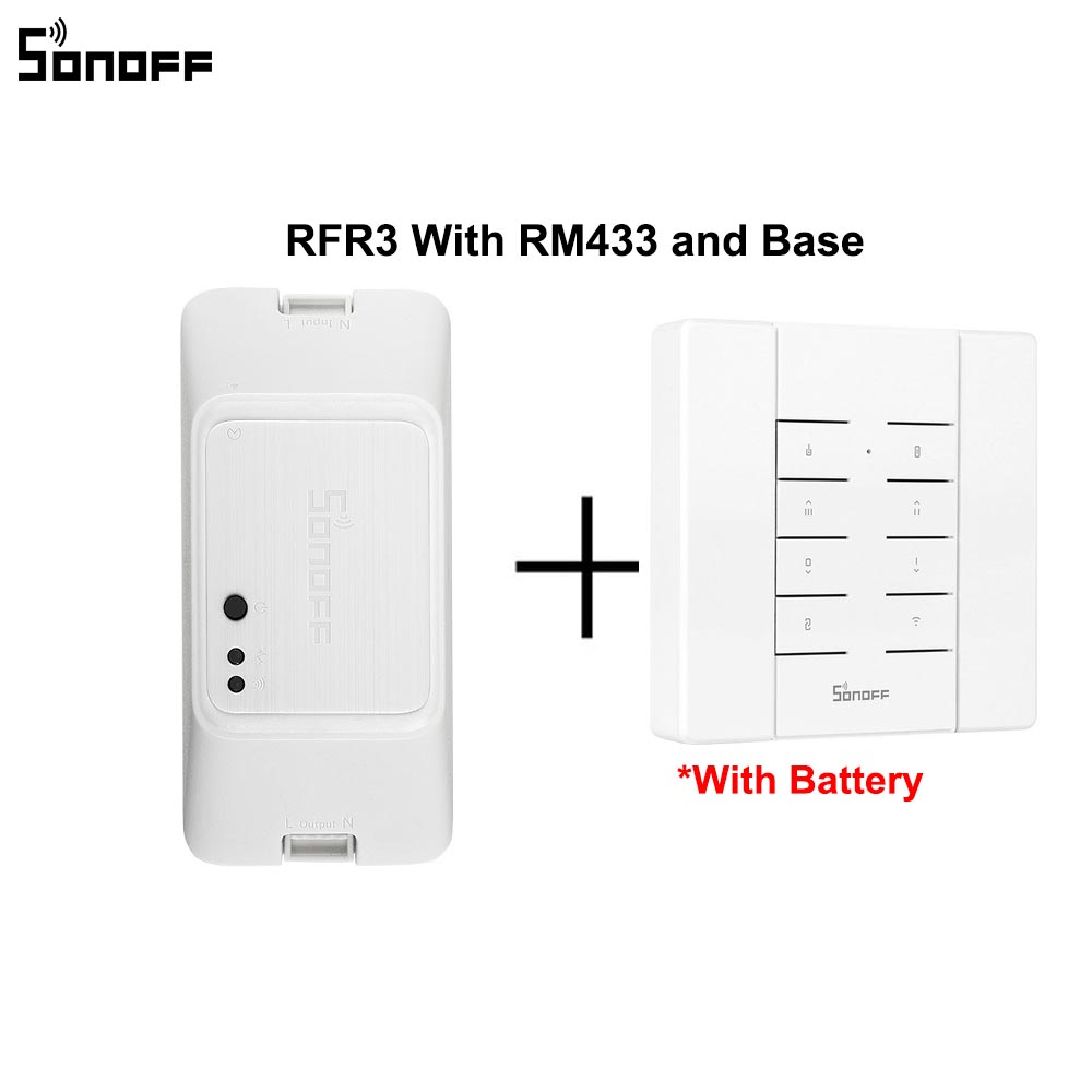 Sonoff Rf R3 Wifi Diy Wifi Smart Switch Module Tijdschakelaar Draadloze Lichtschakelaar 433Mhz Rf App Afstandsbediening smart Home: RFR3 with RM433 Base