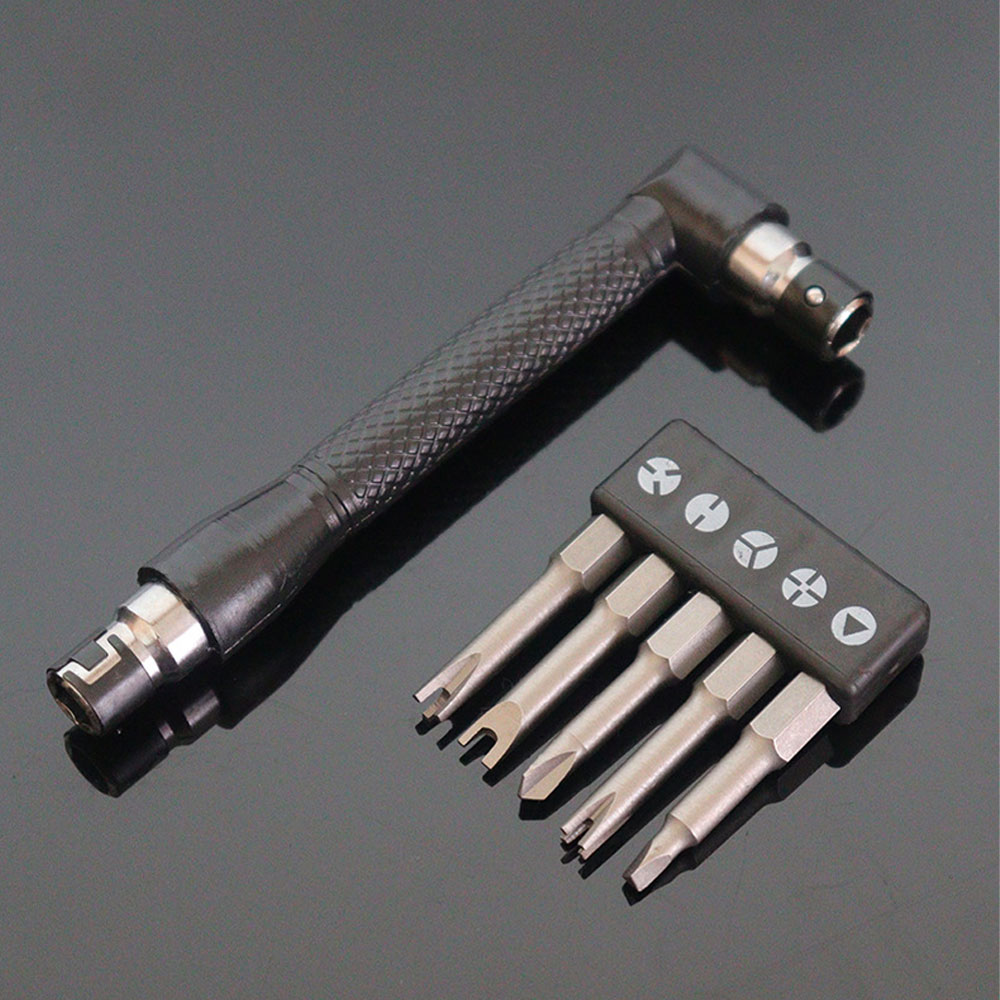 5-delig Magnetisch Driehoekig Schroevendraaier Bitset met 50mm 1/4 Inch Hex Schacht Kop Bits 1.8-3.0mm S2 Steel