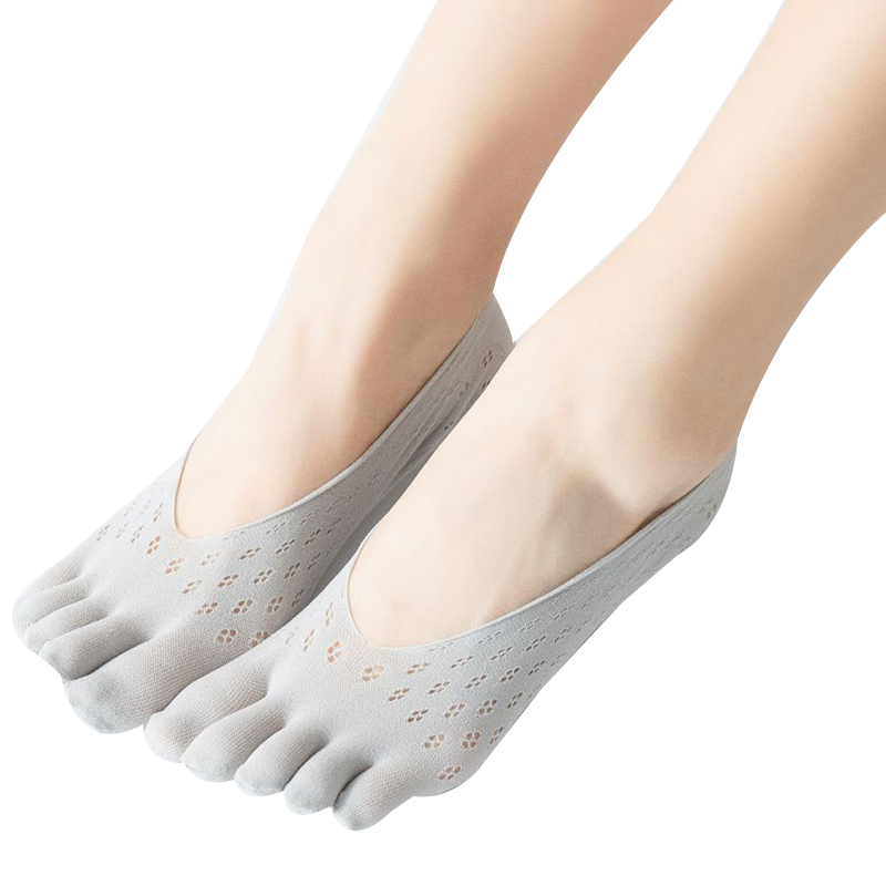 1/5pair Invisible Socks Orthopedic Compression Socks Womens Toe Socks Ultra Low Cut Liner Anti-friction Socks Calcetines Mujer: a-gray 1pc