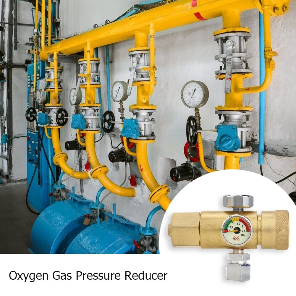 Luft Kompressor Druckregler 0,4-25MPa Sauerstoff Gas Minderer Luftstrom Manometer Meter Gas Messung Werkzeuge