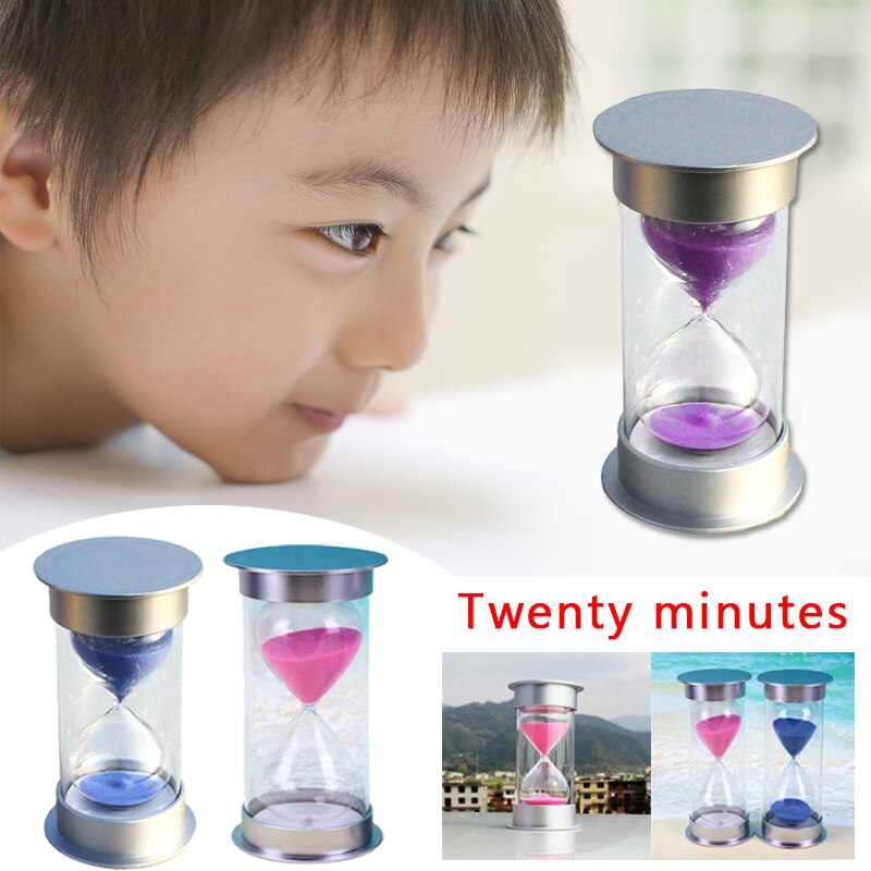 20 Minutes Hourglass Timer Cooking Sand Clock Timer Decor Purple/Pink/Blue