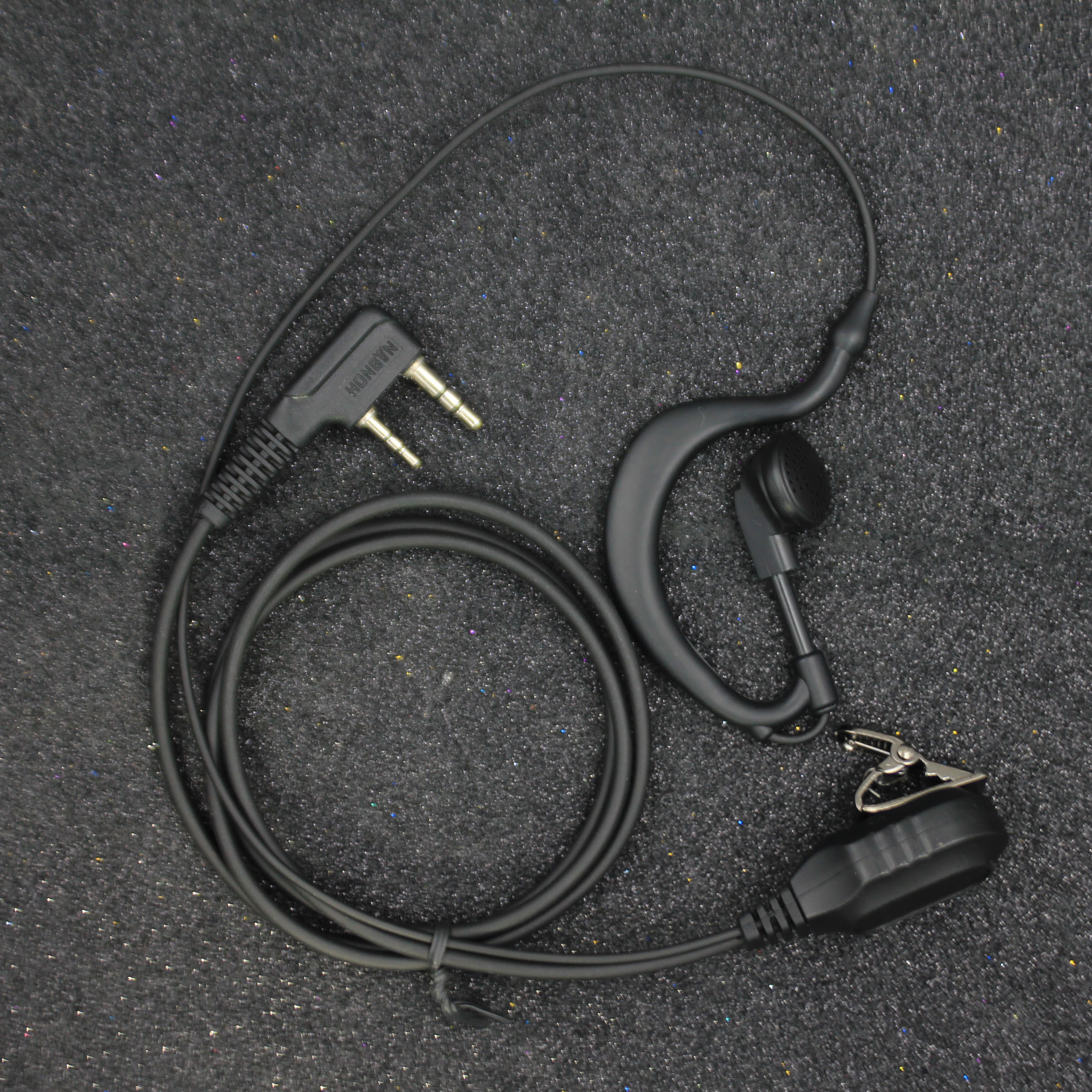 Auricular tipo G, auricular de cable grueso trenzado, Walkie Talkie, auriculares para 2 pines, auricular de radio de dos vías en la oreja, gancho C para MD-UV380, etc.