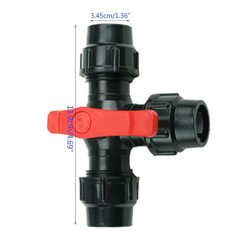 Three-way quick connect valve plastic pipe valve joint inner diameter 20/25/32mm quick connect
