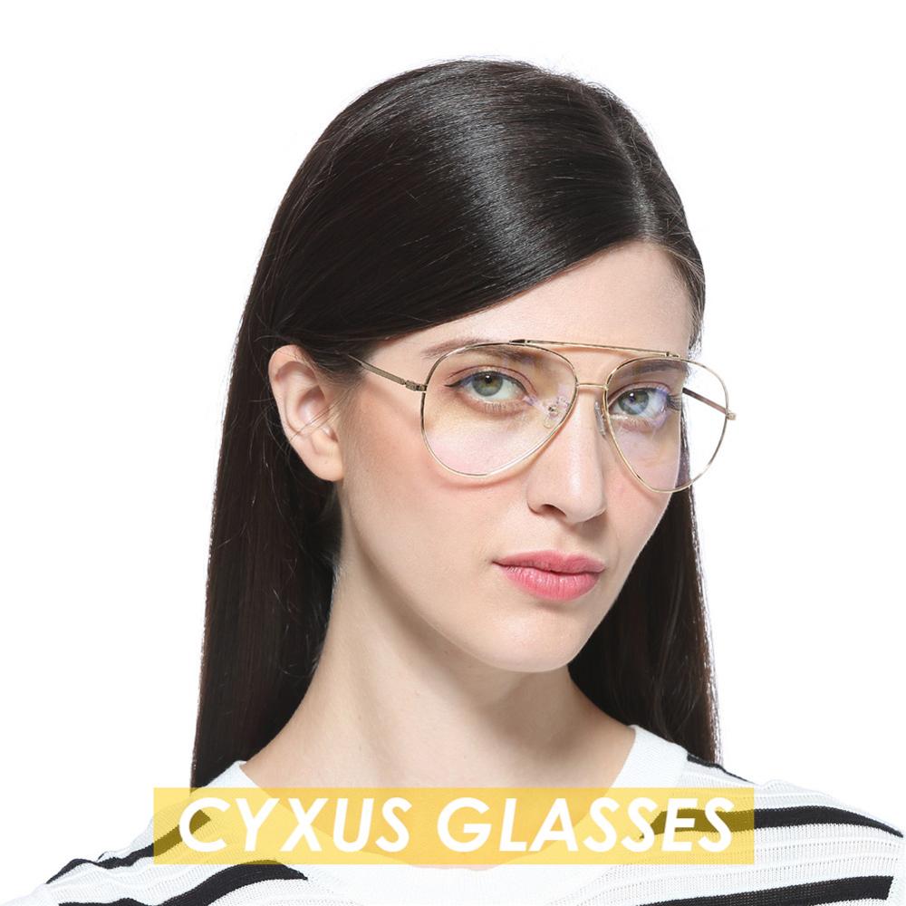 Cyxus Anti lumière bleue ordinateur lunettes Anti yeux fatigue surdimensionné métal cadre unisexe-8805