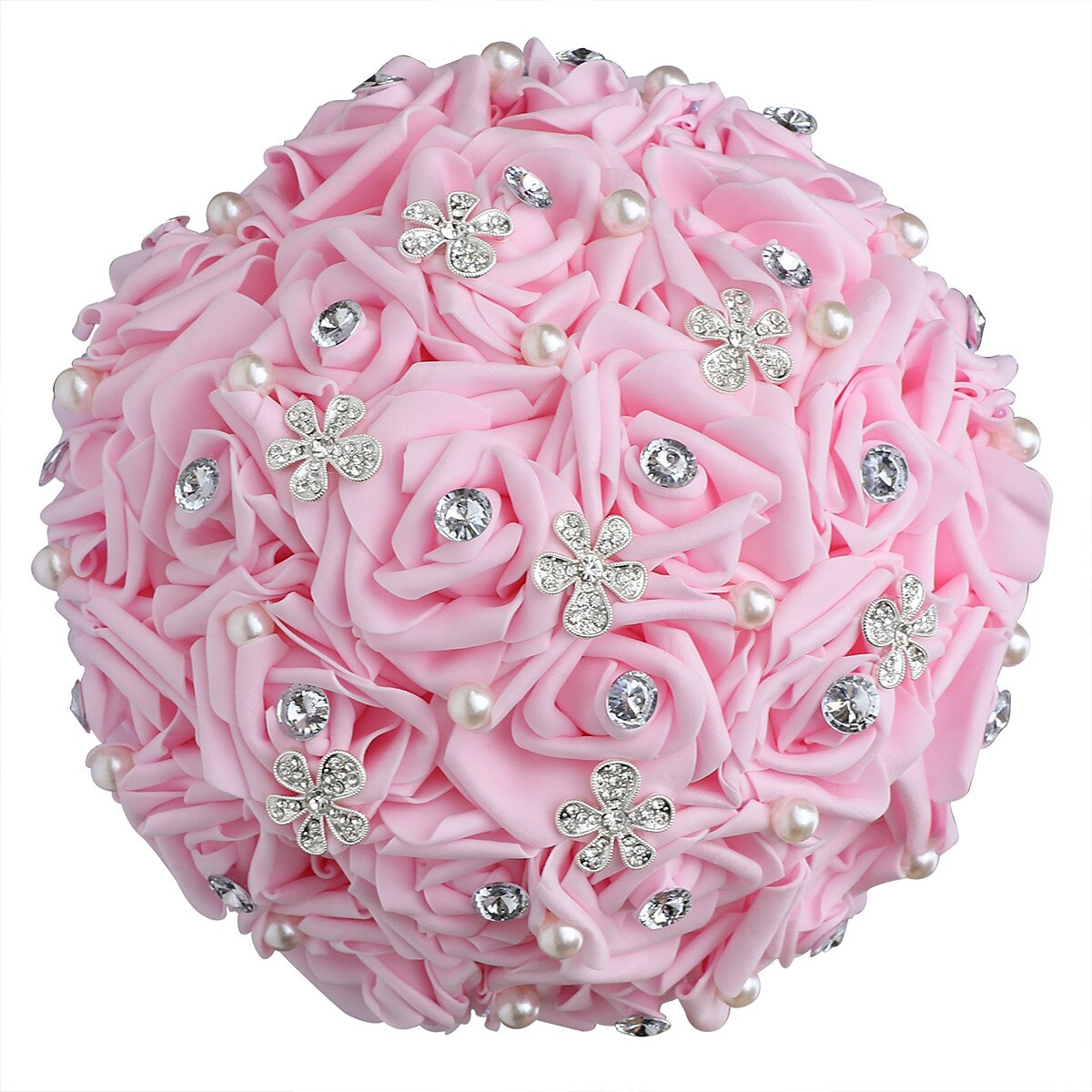 Billig pe rose diamant brudebuket blå bryllupsbuket festartikler buket  pe022x: Lyserød
