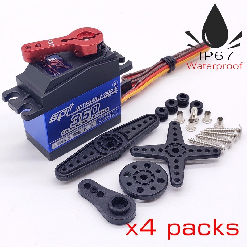 SPT5525LV-360 25kg SPT5535LV-360 35kg full metal gears standard digital servo 360 continuous rotation rotary RC Crawler capstan