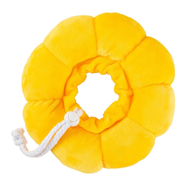 Huisdier Beschermende Kraag Voorkomt Krassen En Likken Verstelbare Pet Herstel Kraag Niet Blok Vision Kraag: YELLOW