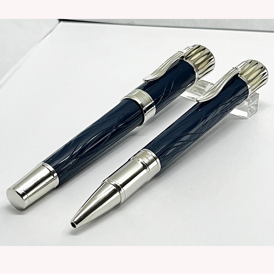 Mark Twain Rollerball Pen Balpennen Blauw Wijnrood Hars Graveren Kantoor Schoolbenodigdheden Met Serienummer 0068/8000 H